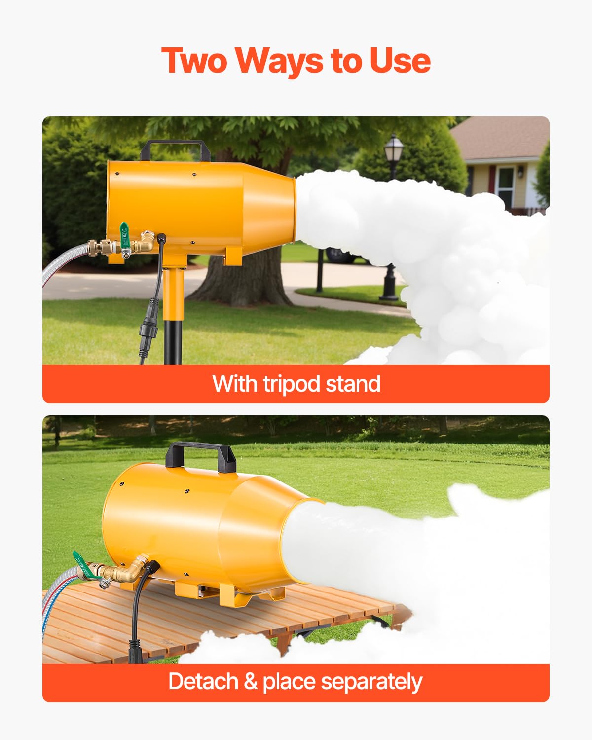 VEVOR Foam Machine, 180 W Party Foam Cannon, Portable Foam Maker with a Tripod Stand, Foam Party Machine with a Submersible Pump